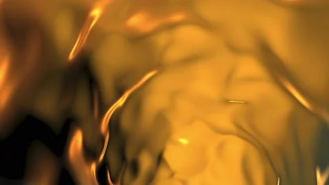 Golden liquid wave with smooth motion Stock Footage 224363523
