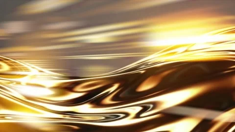 Golden Liquid Waves — Smooth Abstract Motion Video stock 312163461