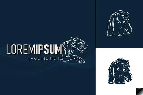Golden Logo Set Design Stock Illustration