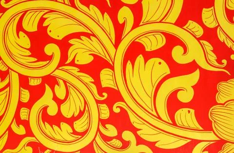 Golden lotus pattern Fotos Stock