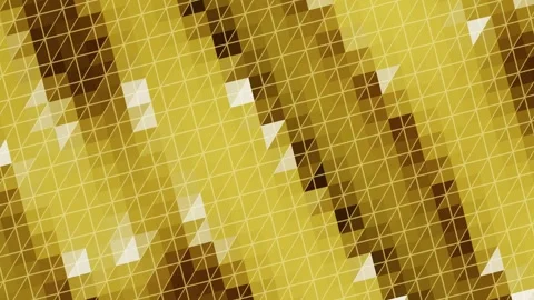 Golden low poly waves flowing in a rhythmic diagonal motion. 4K Video stock 345111816