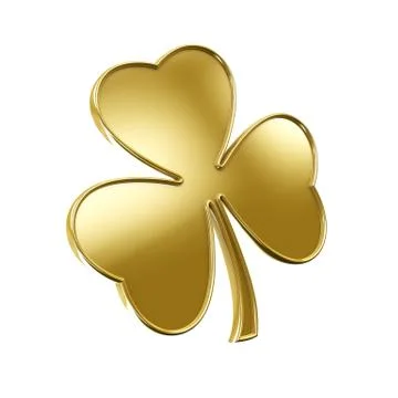 Golden Lucky Clover Stock Illustration