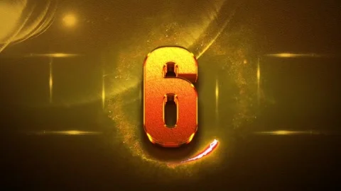 Golden Luxury Countdown From 10 To 0 With Particle Trails Video stock 336598144