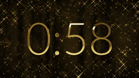 Golden Luxury Countdown. 60 seconds Timer Vidéo 160409795