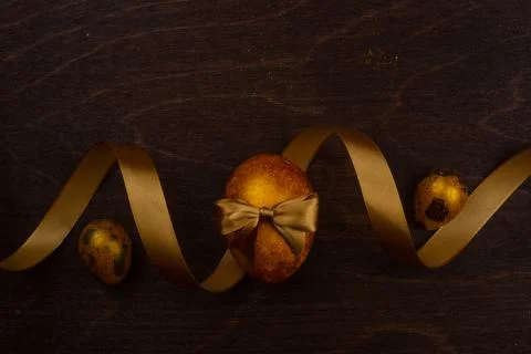Golden luxury easter eggs Stock Photos