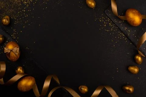 Golden luxury easter eggs Stock-Fotos