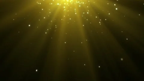 Golden Luxury Light Rays and Falling Cinematic Particles Stock Footage 320930850
