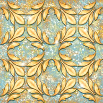 Golden luxury seamless pattern Stock-Illustration