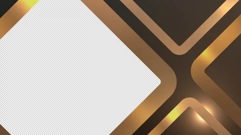 Golden Luxury Square Left Frame Placeholder Stock Footage 233068865