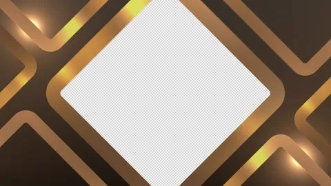 Golden Luxury Square Left Frame Placeholder Stock Footage 233069246