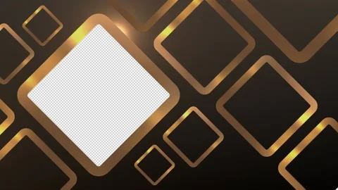 Golden Luxury Square Left Frame Placeholder Stock Footage 233070559