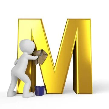Golden m Stock Illustration