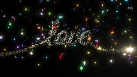 Golden magic dust trail on black background. Glowing particle light effect Stock Footage 340608542