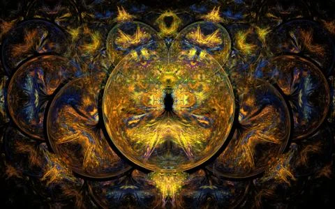 Golden magic garden gate Stock Illustration