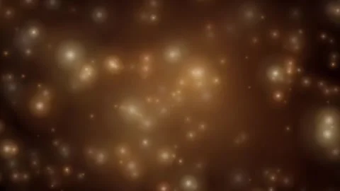 Golden Magic Glow Particles Drifting Upwards on Dark Background Stock Footage 343830760