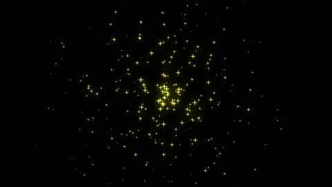 Golden Magic light effect, star glitter sparkle Stock Footage 321446502