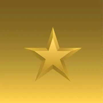 Golden magic star Stock Illustration