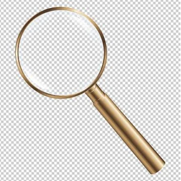 Golden Magnifying Stock Illustration