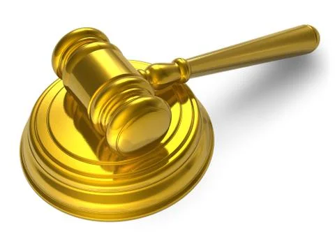 Golden mallet Ilustração Stock