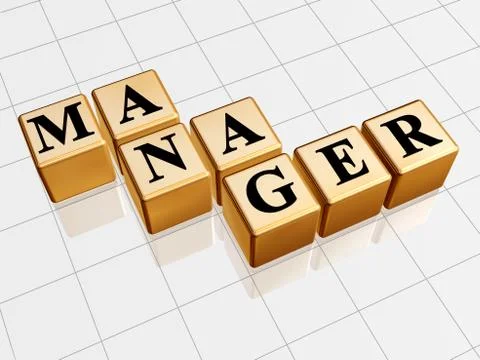 Golden manager Stock Illustration