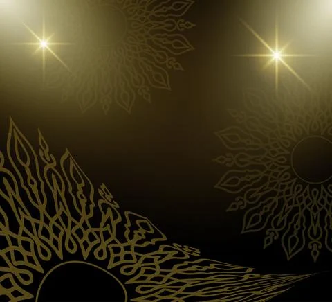 Golden mandala background Stock Illustration