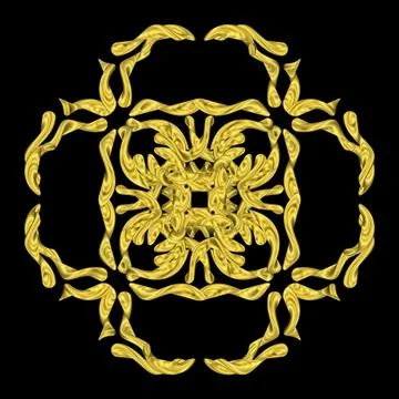 Golden mandala Stock Illustration