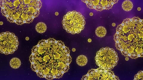 Golden Mandala Loop Background Stock Footage 210099575