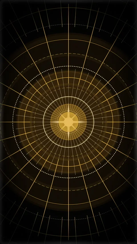 Golden mandala motion graphic loop with glowing abstract star pattern Stock Footage 347055457