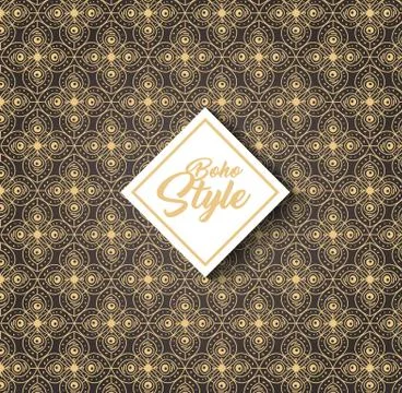 Golden mandala pattern background Stock Illustration