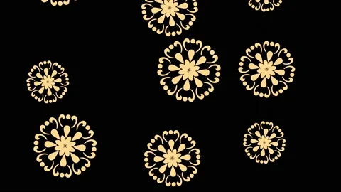 Golden Mandala pattern Stock Footage 161451710