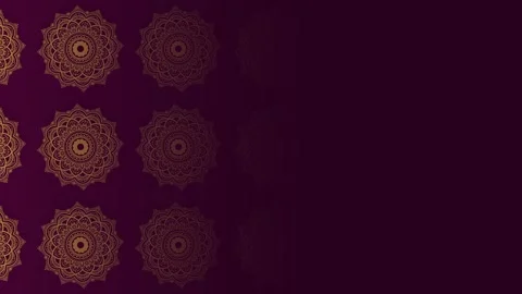 Golden Mandala Pattern Loop Background For Navratri Indian Festival Motion G Stock Footage 344556935