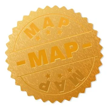 Golden MAP Award Stamp Stock Illustration