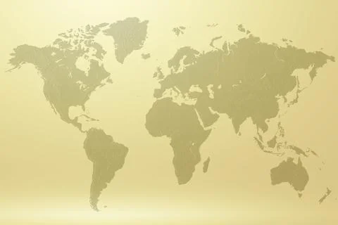 Golden map of the world Stock Illustration