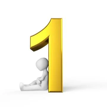 Golden mark 1 Stock Illustration