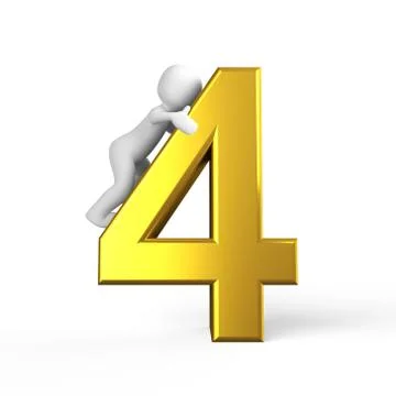 Golden mark 4 Stock Illustration