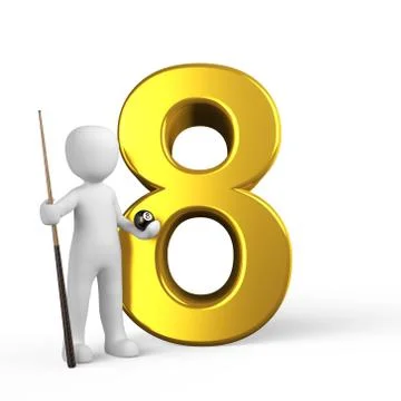 Golden mark 8 Stock Illustration