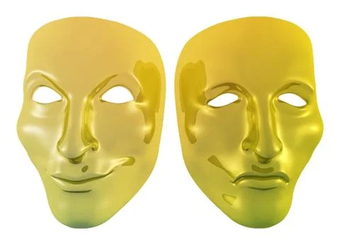 Golden Masks Stock Illustration