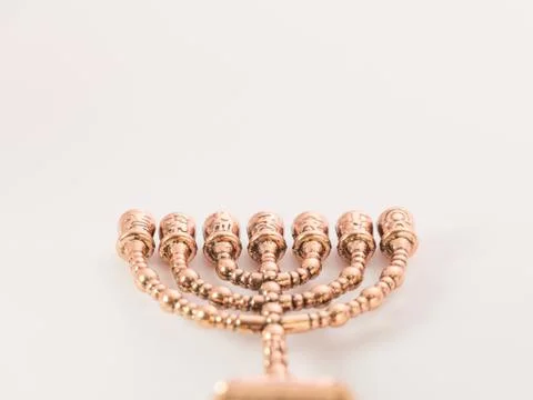 A Golden Menorah Stockfoto's