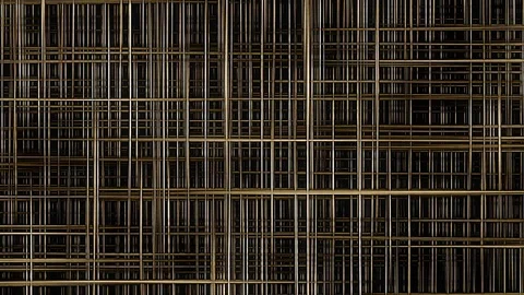 Golden Mesh, Grid Stock Footage 88753979