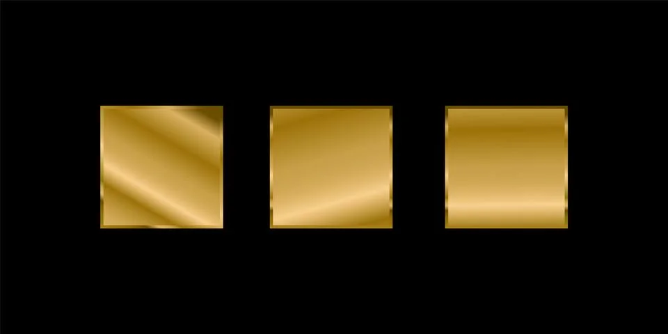 Golden metallic gradient isolated object Stock Illustration