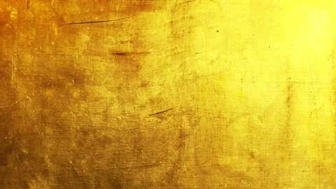 Golden Metallic Surface with Rough Grunge Texture Abstract Foil Background Stock Footage 332668004