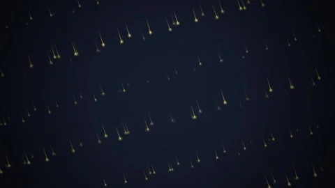 Golden Meteor Shower Seamless Pattern Dark Blue Background Stock Footage 348070588