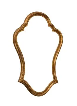 Golden mirror frame Stock Photos