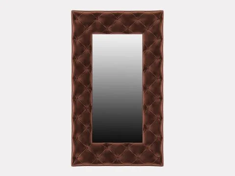 Golden mirror on a white background 3d rendering 库存插图