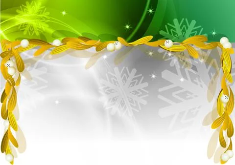 Golden mistletoe Stock Illustration