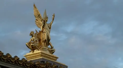 Golden monument Stock Footage 8912649