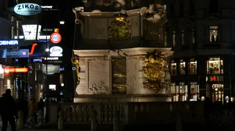 Golden Monument Vienna Video stock 46804161