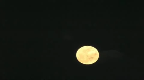 Golden Moon time-lapse with clouds Stock Footage 11265305