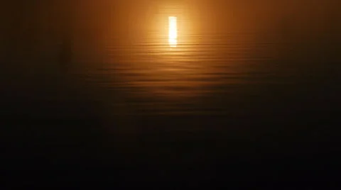 Golden morning reflection Vídeo Stock 68933043