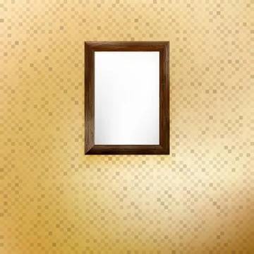Golden mosaic interior. Stock Illustration